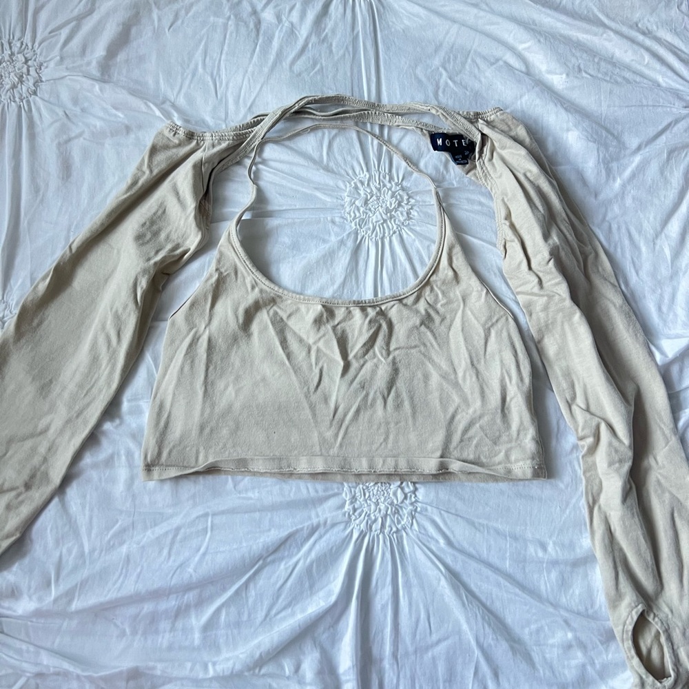 Motel Rocks Brandy Long Sleeve Top Coconut Milk